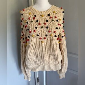THE GREAT Pom-Pom Knit Sweater